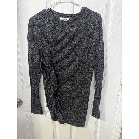 Isabel Marant Tops - Isabel Marant Etoile Gray Malange jersey Ruffled Long Sleeve Top Malo Womens 38